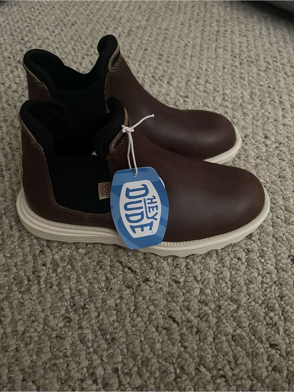 NEW HeyDude Branson Boot Craft Leather Boots (W9)